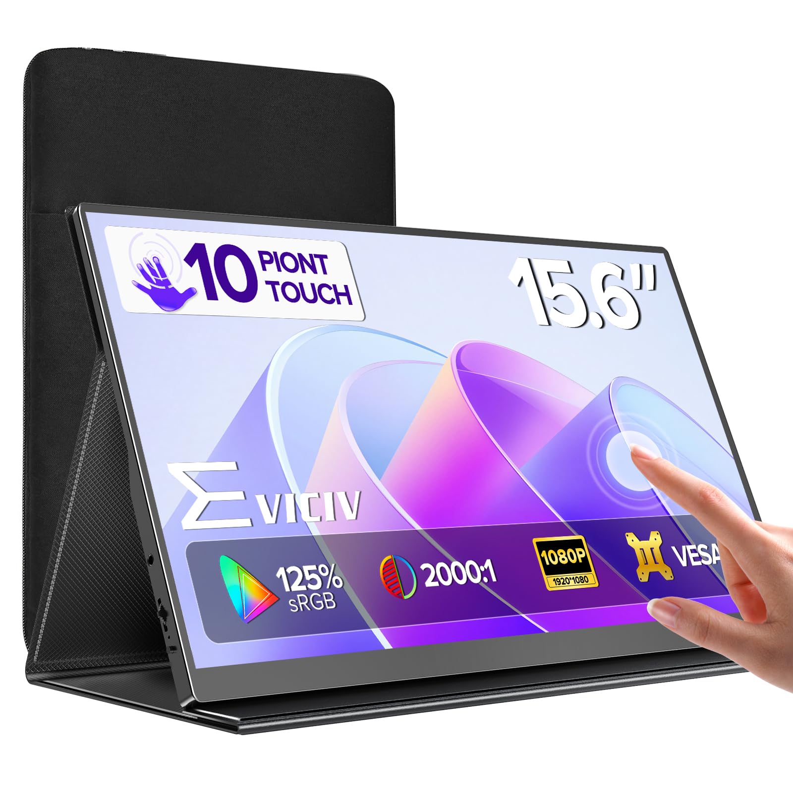 【EVICIV】Portable Monitor 本体 Amazon.com: EVICIV Portable Monitor Touchscreen 15.6”, 125% sRGB